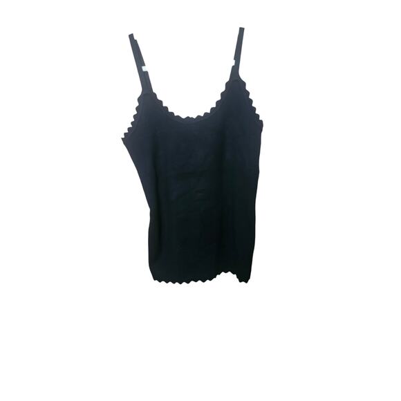 Perch sweater tank top with scalloped hem - Picture 1 of 5